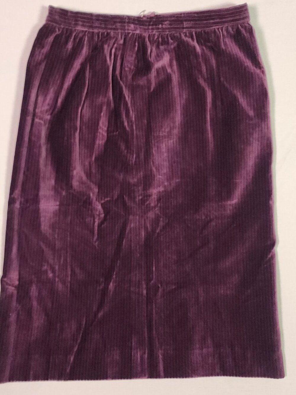Vintage velvet maroon mid length skirt